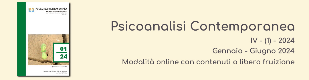 Psicoanalisi Contemporanea numero IV-1-2024. Rivista APSIC Torino